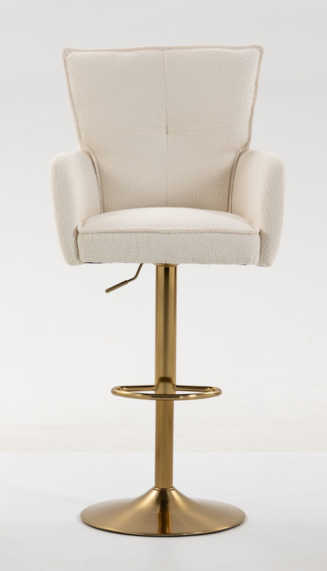 HR250W Krémszínű Bárány Szék Arany Lábbal