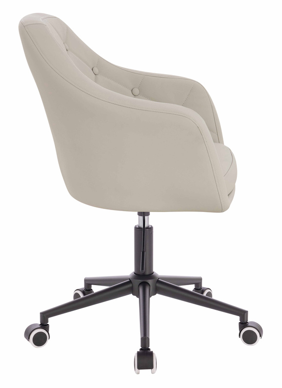 HR831K Ecru Műbőr Premium Soft szék fekete lábbal