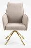 HR280 CSILLAGLÁB Latte modern boucle szék arany lábbal