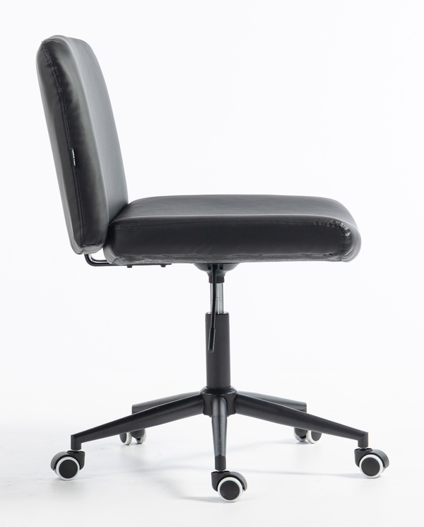 HR150K Fekete Modern Műbőr Szék Fekete lábbal