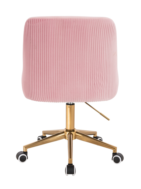 HR920K Púder Rózsaszín Modern Velúr Szék Arany lábbal