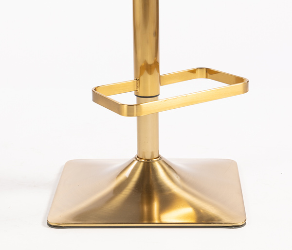 HR350KW Fekete modern velúr szék arany lábbal