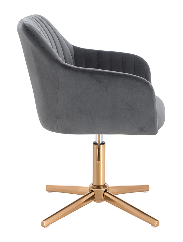 HR190CROSS Grafit Modern Velúr Szék Arany lábbal