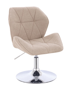 HR212N Latte modern boucle szék krómozott lábbal