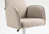 HR280W Latte modern boucle szék krómozott lábbal