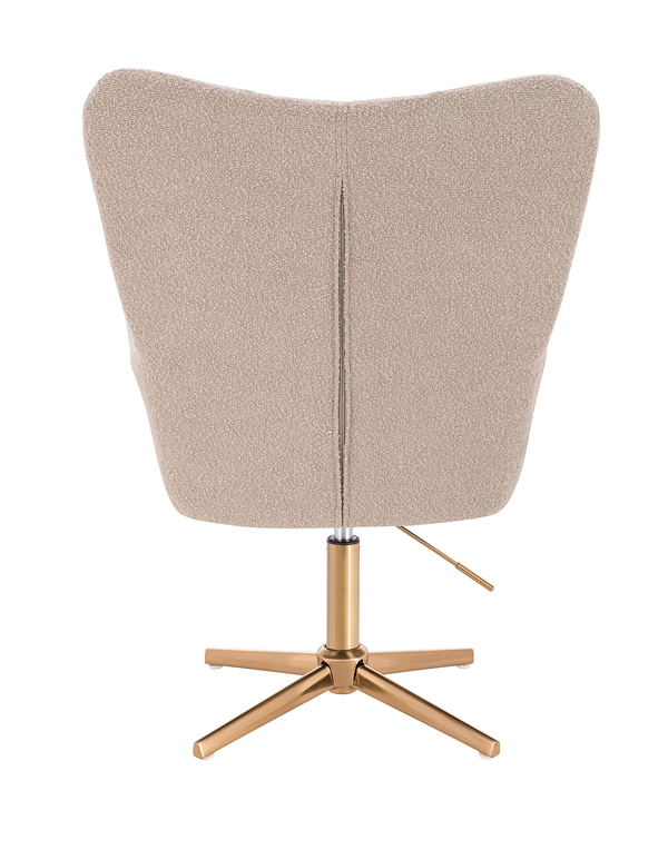 HR650CROSS Latte modern boucle szék arany lábbal