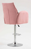 HR280W Púder Rózsaszín modern boucle szék krómozott lábbal