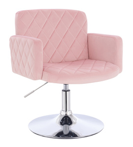 HR802N Púder Rózsaszín Modern Velúr Szék Krómozott lábbal