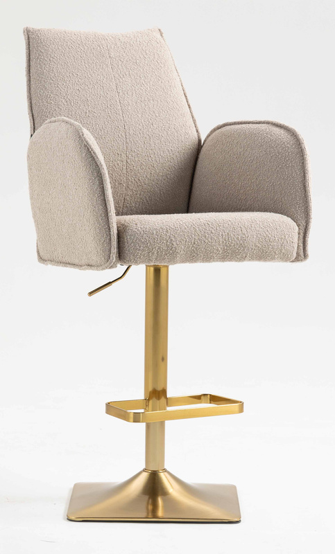 HR280KW Latte modern boucle szék arany lábbal