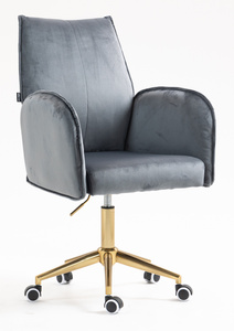 HR280K Grafit Modern Velúr Szék Arany lábbal