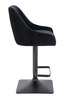 HR920KW Fekete Modern Velúr Szék Fekete lábbal