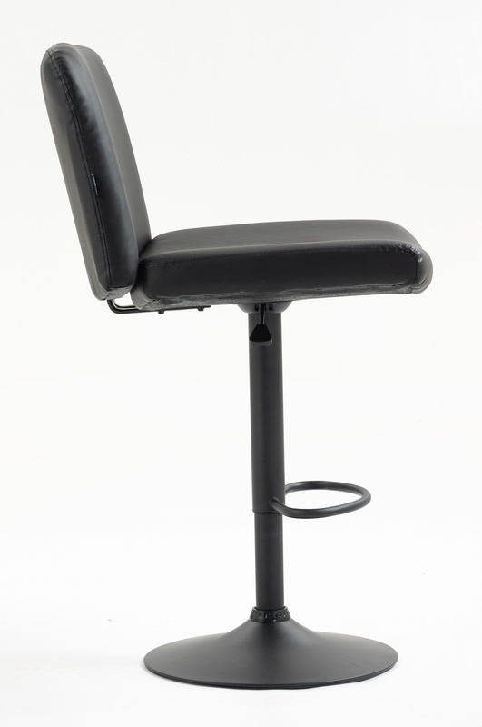 HR150W Fekete Modern Műbőr Szék Fekete lábbal