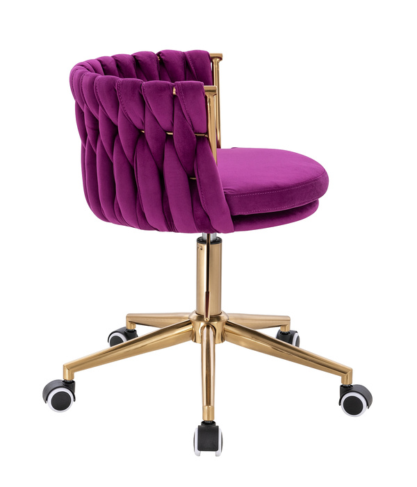 HR450K Fukszia Modern Velúr Szék Arany lábbal