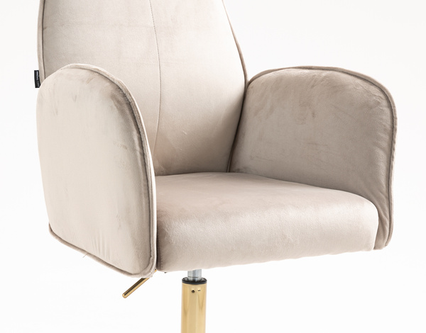 HR280K Latte Modern Velúr Szék Arany lábbal
