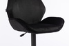 HR350W Fekete modern velúr szék fekete lábbal