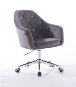 HR830CK Grafit Modern Velúr Szék Krómozott lábbal