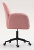 HR280K Púder Rózsaszín modern boucle szék fekete lábbal