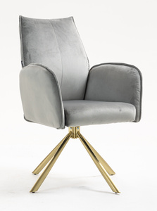 HR280 CSILLAGLÁB Acél Modern Velúr Szék Arany lábbal