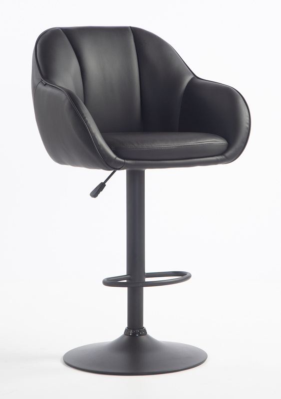 HR2055W Fekete Modern Műbőr Szék Fekete lábbal