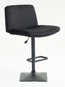 HR150KW Fekete Modern Velúr Szék Fekete lábbal
