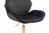 HR350K Fekete modern velúr szék arany lábbal