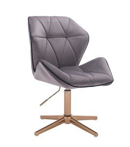 HR212CROSS Grafit modern velúr szék arany lábbal