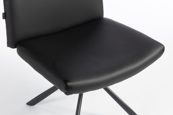 HR150 CSILLAGLÁB Fekete Modern Műbőr Szék Fekete lábbal