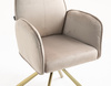 HR280 CSILLAGLÁB Latte Modern Velúr Szék Arany lábbal