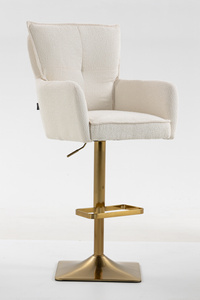 HR250KW Krémszínű Bárány Szék Arany Lábbal