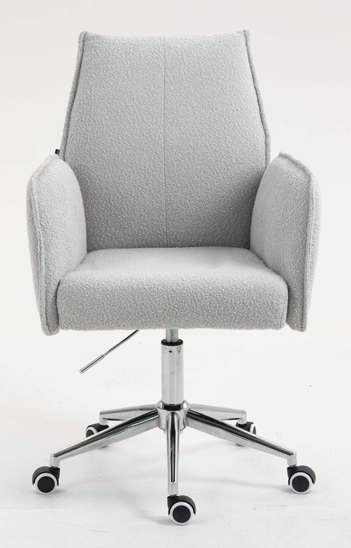 HR280K Szürke modern boucle szék krómozott lábbal