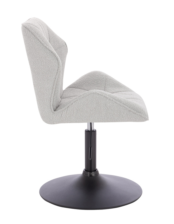 HR212N Szürke modern boucle szék fekete lábbal