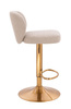 HR193N Latte modern boucle szék arany lábbal
