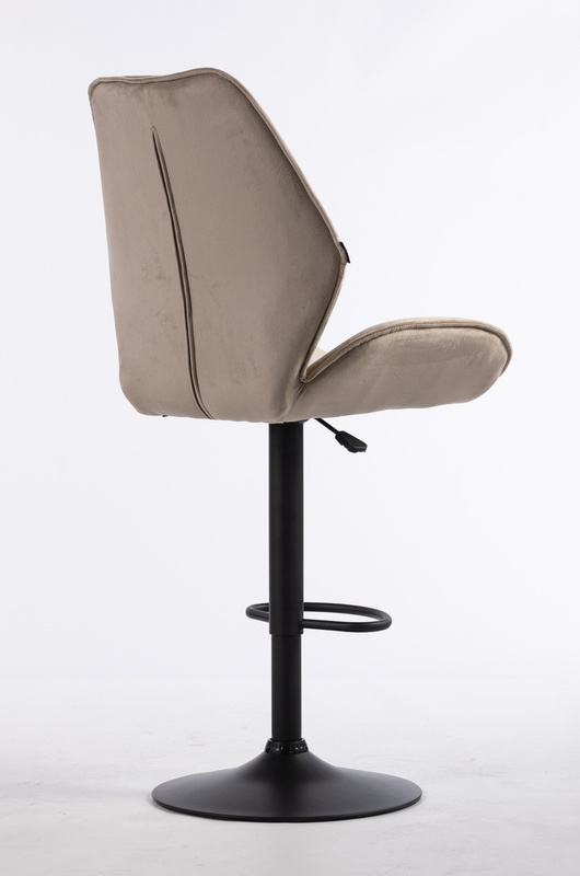 HR350W Latte modern velúr szék fekete lábbal