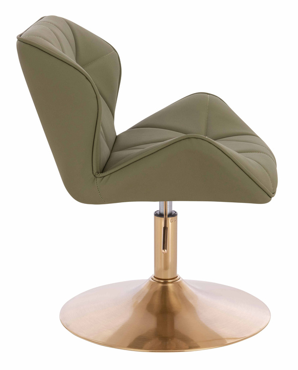 HR111N Khaki Műbőr Premium Soft szék arany lábbal