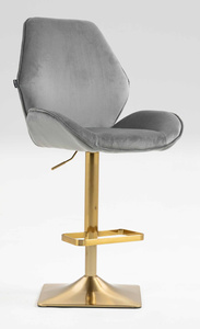 HR350KW Acél modern velúr szék arany lábbal