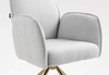 HR280 CSILLAGLÁB Szürke modern boucle szék arany lábbal