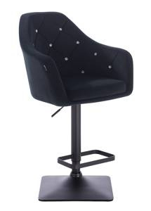 HR830KW Fekete Modern Velúr Szék fekete lábbal