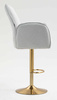 HR280W Szürke modern boucle szék arany lábbal