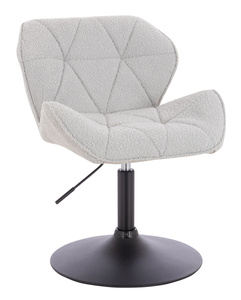 HR111N Szürke modern boucle szék fekete lábbal