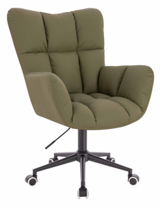 HR650K Khaki Műbőr Premium Soft szék fekete lábbal