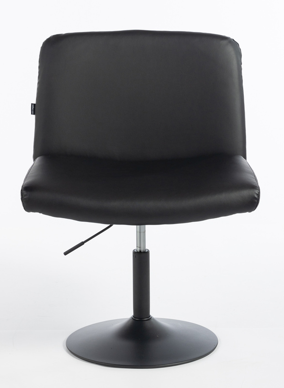 HR150N Fekete Modern Műbőr Szék Fekete lábbal