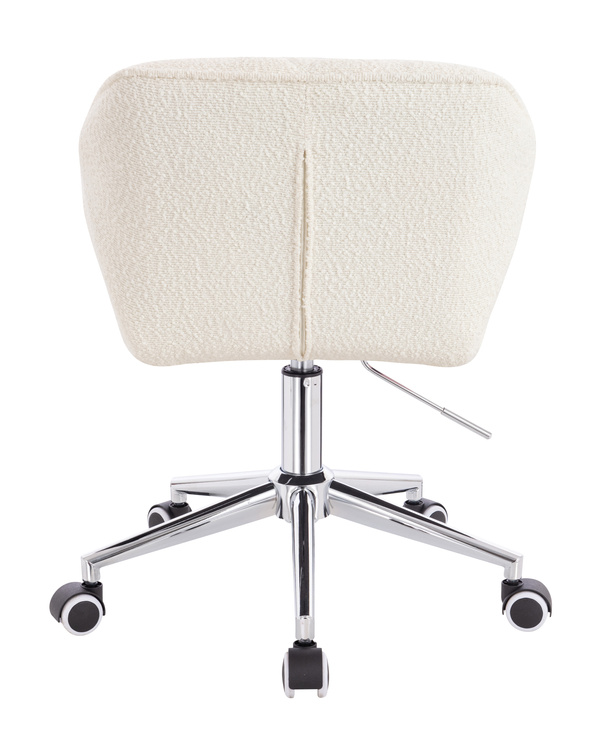 HR111K Krémszínű modern boucle szék krómozott lábbal
