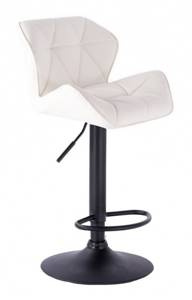 HC111W Fehér modern műbőr szék fekete lábbal