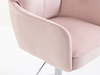 HR250N Púder Rózsaszín modern velúr szék krómozott lábbal