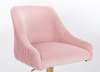 HR920KW Púder Rózsaszín Modern Velúr Szék Arany lábbal