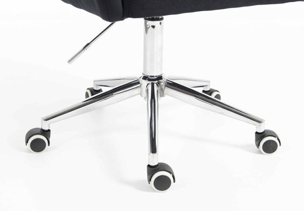 HR250K Fekete modern velúr szék krómozott lábbal