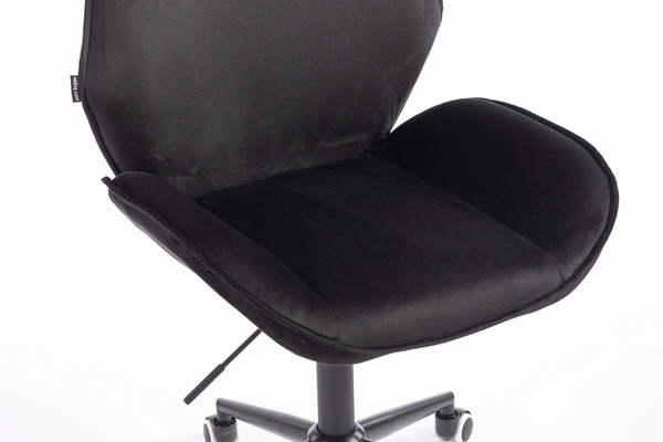 HR350K Fekete modern velúr szék fekete lábbal