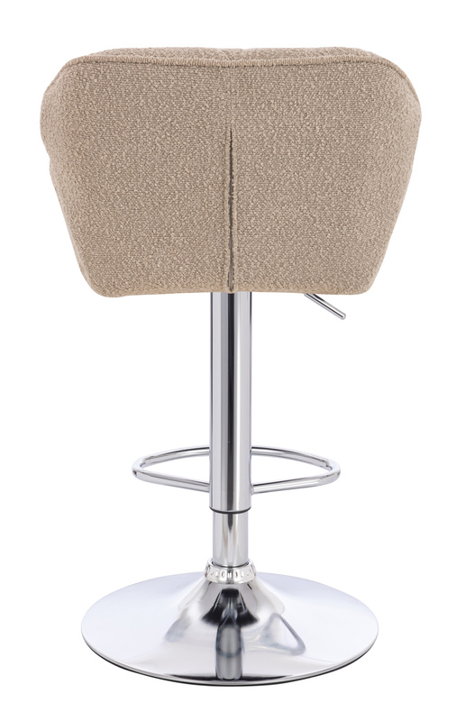 HR111W Latte modern boucle  szék krómozott lábbal