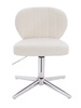 HR193CROSS Krémszínű modern boucle  szék krómozott lábbal