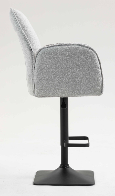 HR280KW Szürke modern boucle szék fekete lábbal